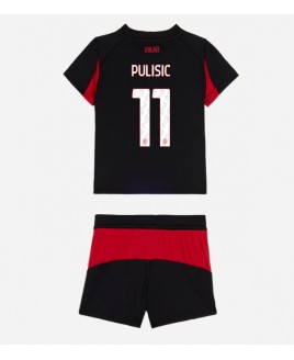 Günstige AC Milan Christian Pulisic #11 Heimtrikotsatz Kinder 2025-26 Kurzarm (+ Kurze Hosen)